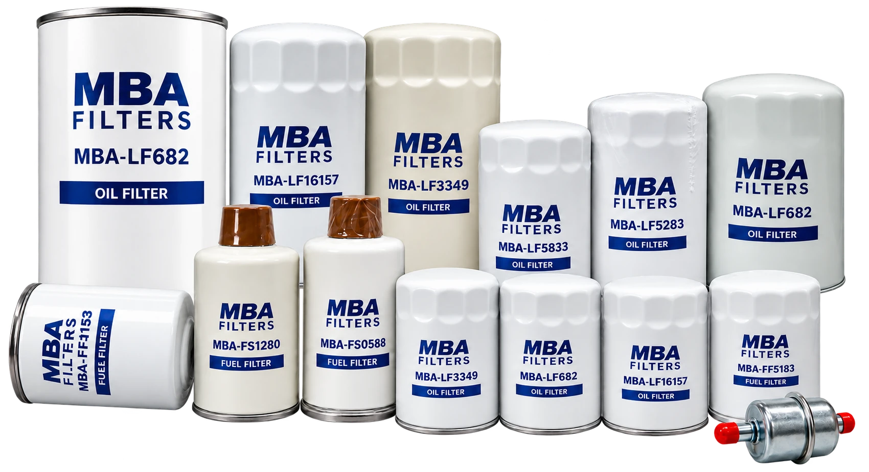 Gama de filtros de lubricación y combustible MBA Filters para maquinaria pesada